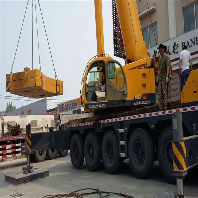 竹山当地吊车出租|机器吊装|75吨|工厂搬迁服务